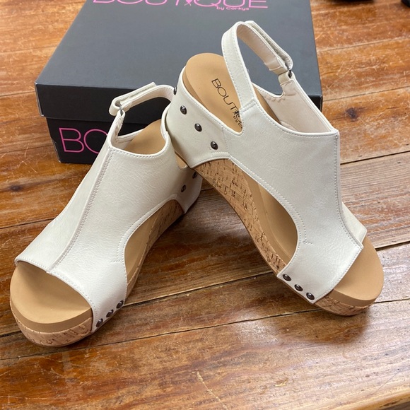 Corkys Shoes Corky Cream Carley Wedges Poshmark